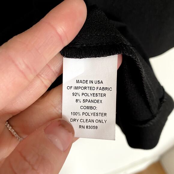 NWT DREW Pleated Back Shift Dress Black Small - Picture 5 of 7